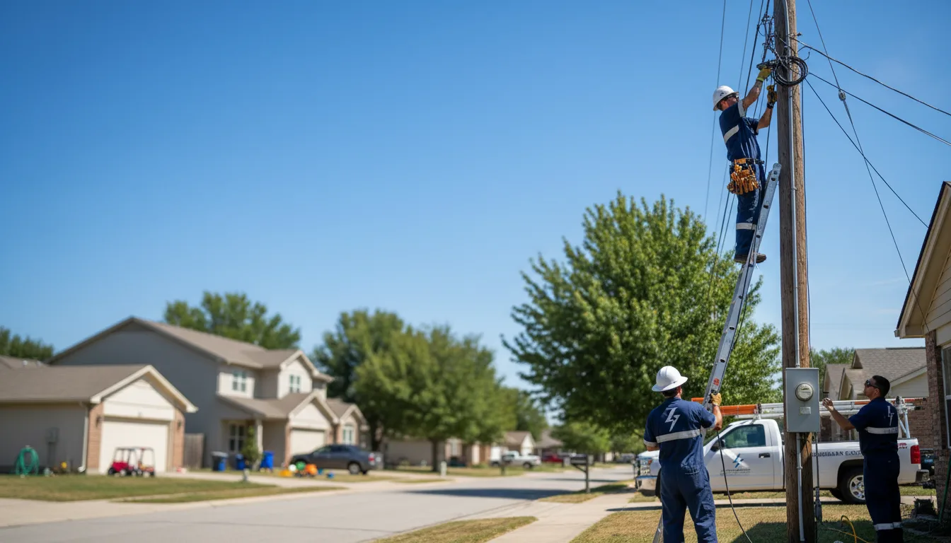 Residential electrician providing installation services in Mcclure, IL
